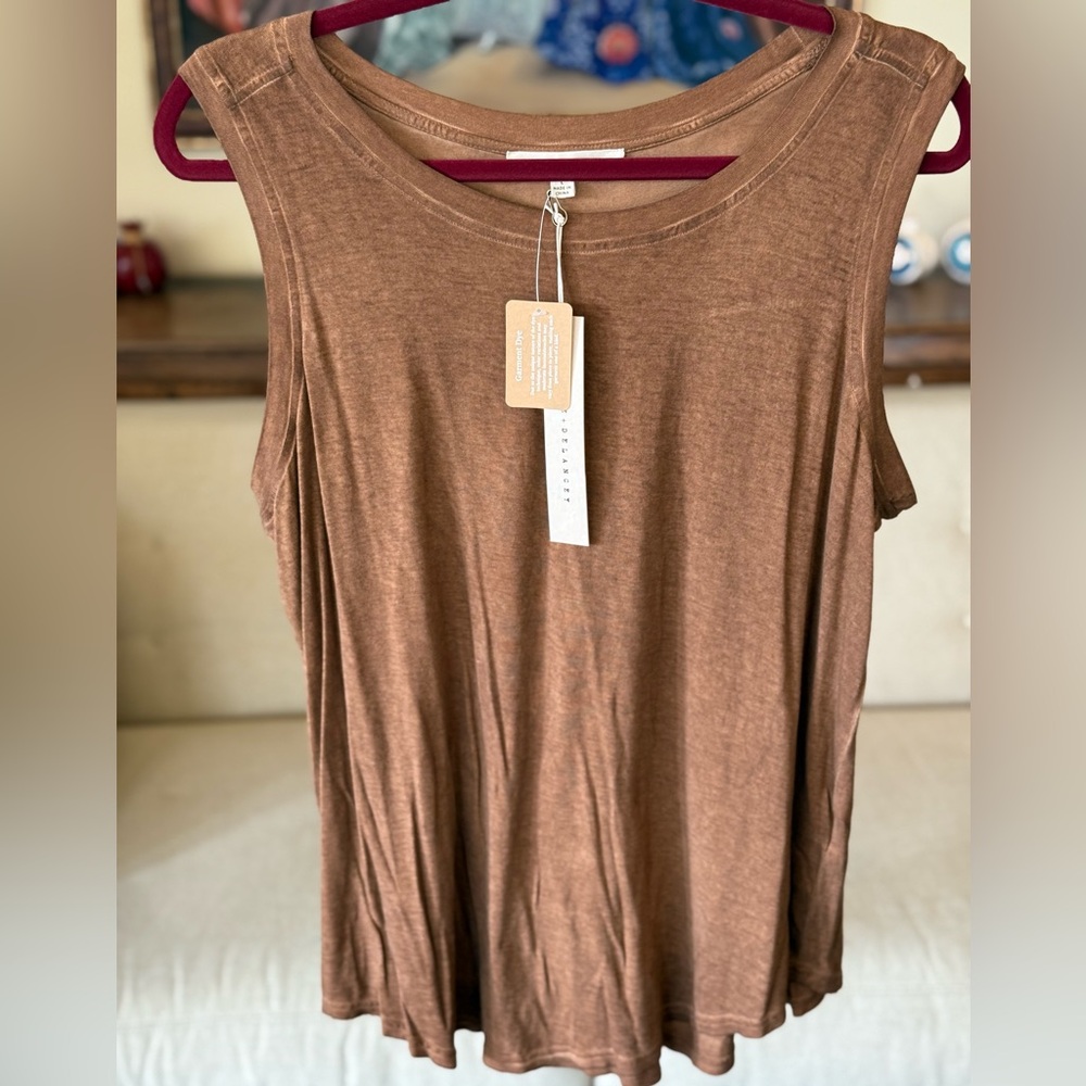 Jane and Delancey Brown Sleeveless Tank Top